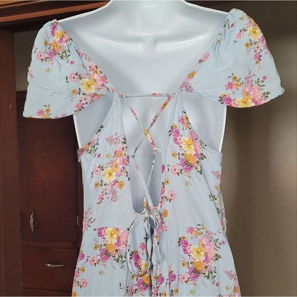 NWOT Rewind Lace Up Open Back Flutter Sleeve Dress XL - Picture 3 of 7